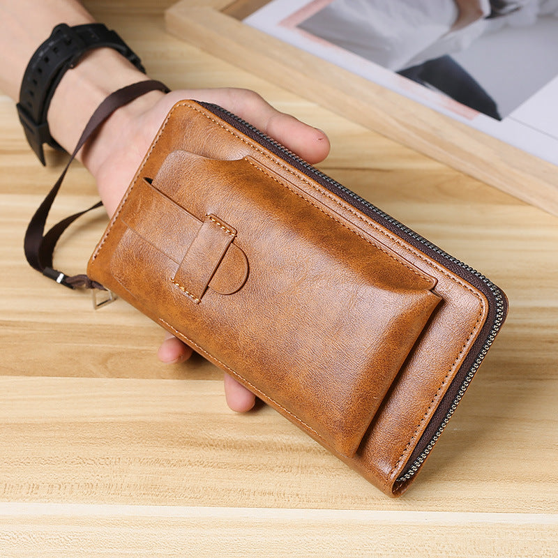 💼【Kupte jednu, druhou dostanete zdarma】Nová peněženka s více sloty na karty, multifunkční brašna na telefon 2 v 1 na zip pro muže