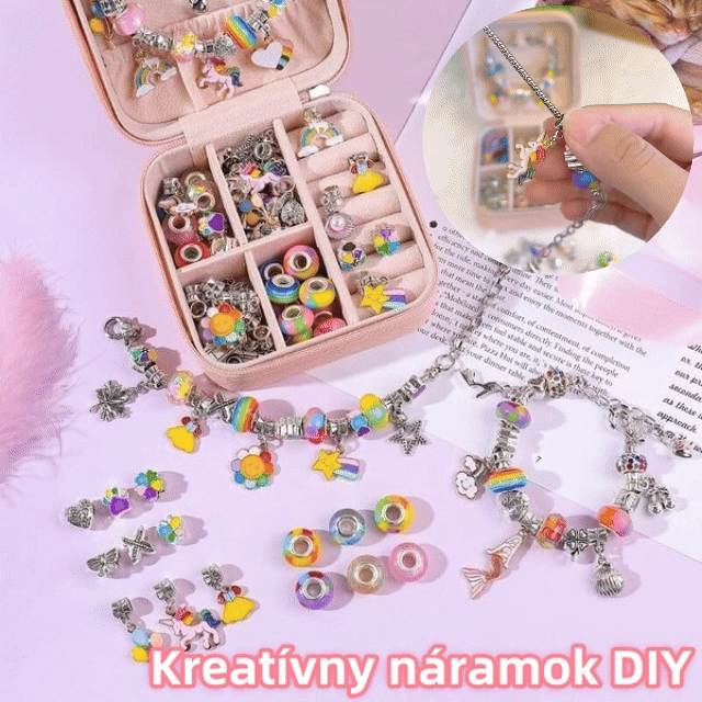 ✨🌈 Set de pulseras DIY de dibujos animados para niños, joyería creativa hecha a mano