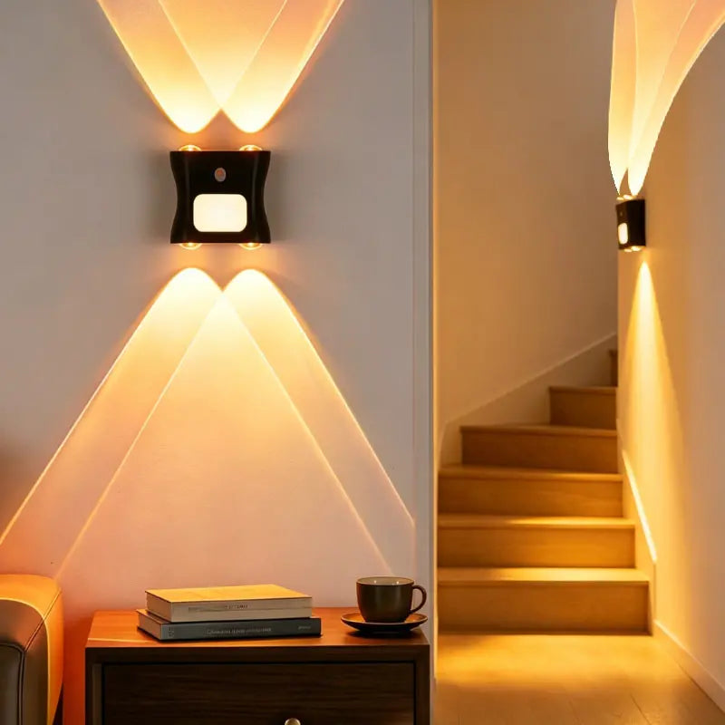 Aplique de pared con sensor de movimiento y mando a distancia