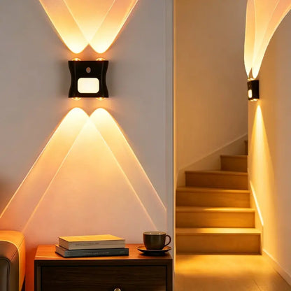 Aplique de pared con sensor de movimiento y mando a distancia
