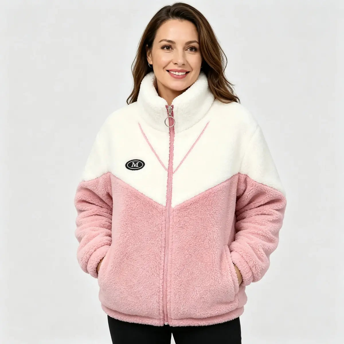 🔥🐏【M-4XL】Abrigo de algodón con forro de invierno, grueso forro de lana de cordero, abrigo cálido