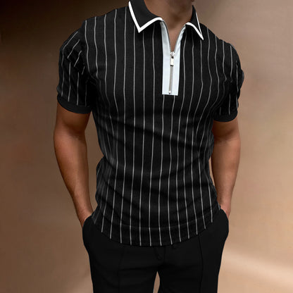 🌿【S-3XL】Tricou polo bărbătesc cu fermoar, nou, de vară, 2025 3916529 