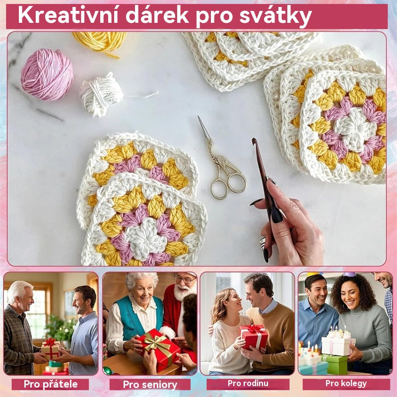 🔥🔥🧩🧷【50 unikátních vzorů】Sada háčkovaných přáníček