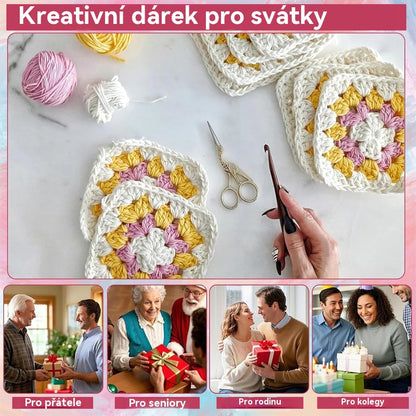 🔥🔥🧩🧷【50 unikátních vzorů】Sada háčkovaných přáníček