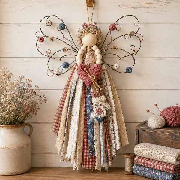 🔥ÚLTIMO DÍA 50% DE DESCUENTO - Kit DIY para colgar tela de ángel - Cose una pequeña bendición que perdurará para siempre