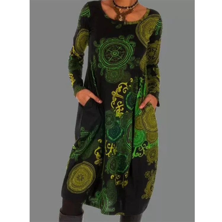 💕【50% zľava】🔥【S-5XL】2025 zimné módne šaty s potlačou v páse 3909558