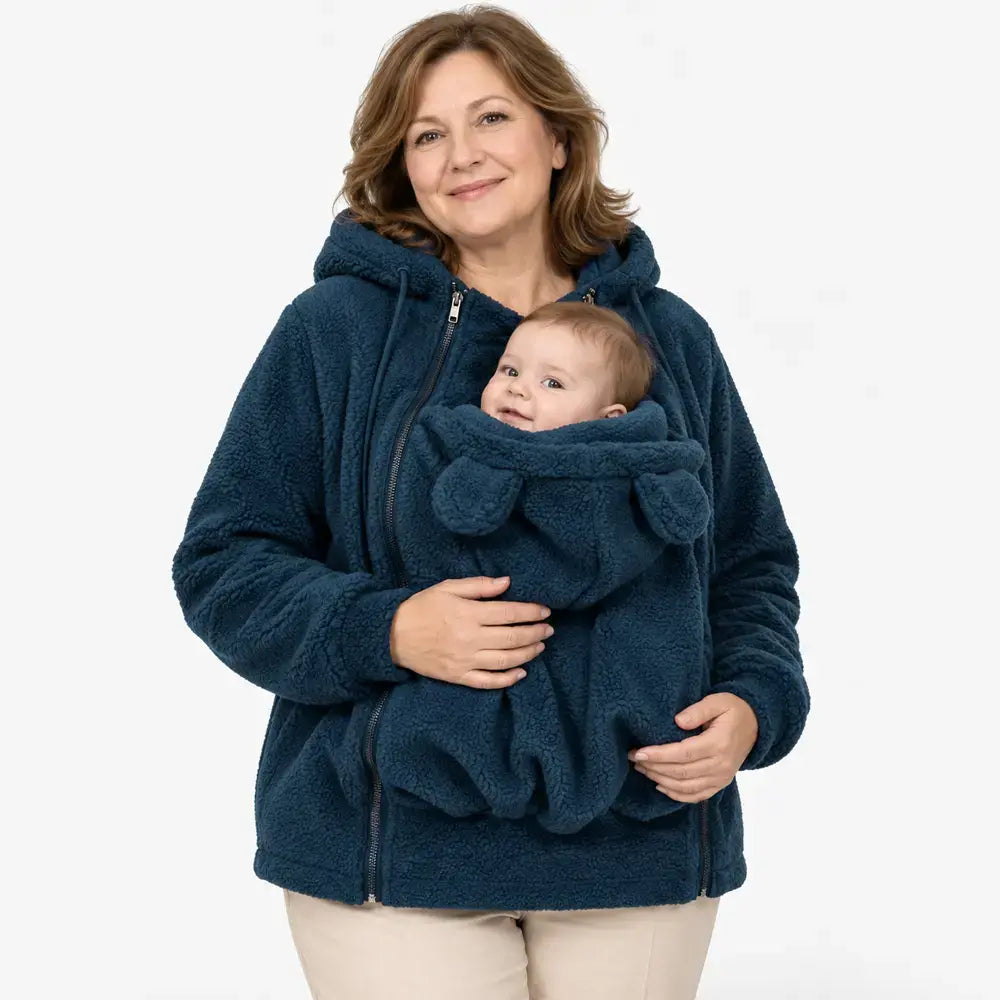 🧸❄️ Chaqueta Teddy suave: ¡lleva a tu bebé o cachorro contigo!