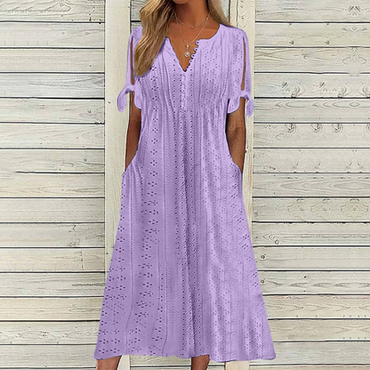 💗🌼【Valoare excelentă】【S-5XL】Rochie simplă de primăvară 2025, în culoare uni, la modă, confortabilă și respirabilă 