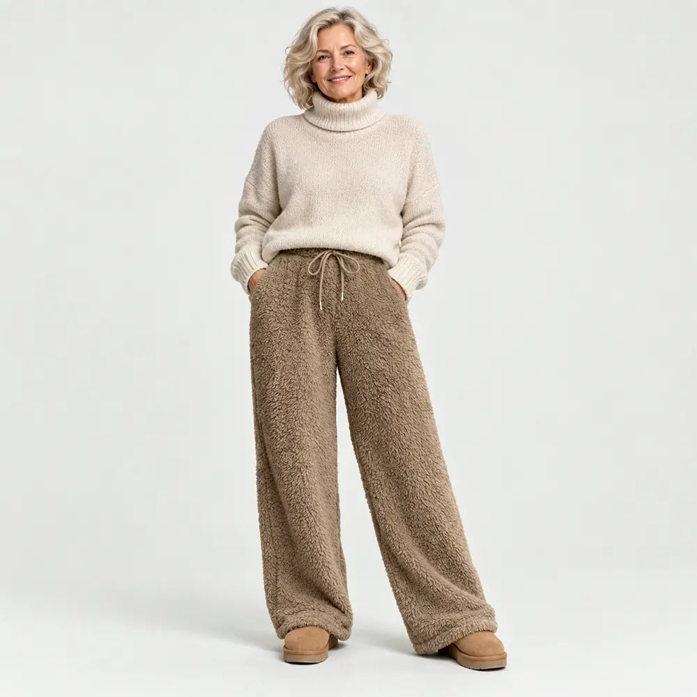 Descuento del 50 %【S-3XL / 6 colores】Pantalones de felpa lisos y elegantes para otoño e invierno