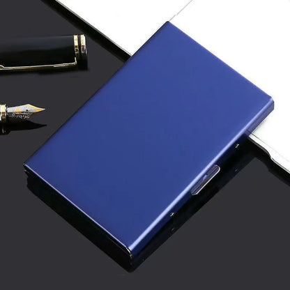 🛡️✨ Tarjetero Metálico de Acero Inoxidable con Protección RFID – Cartera de Tarjetas Antidesmagnética, Pequeña y Portátil 💳