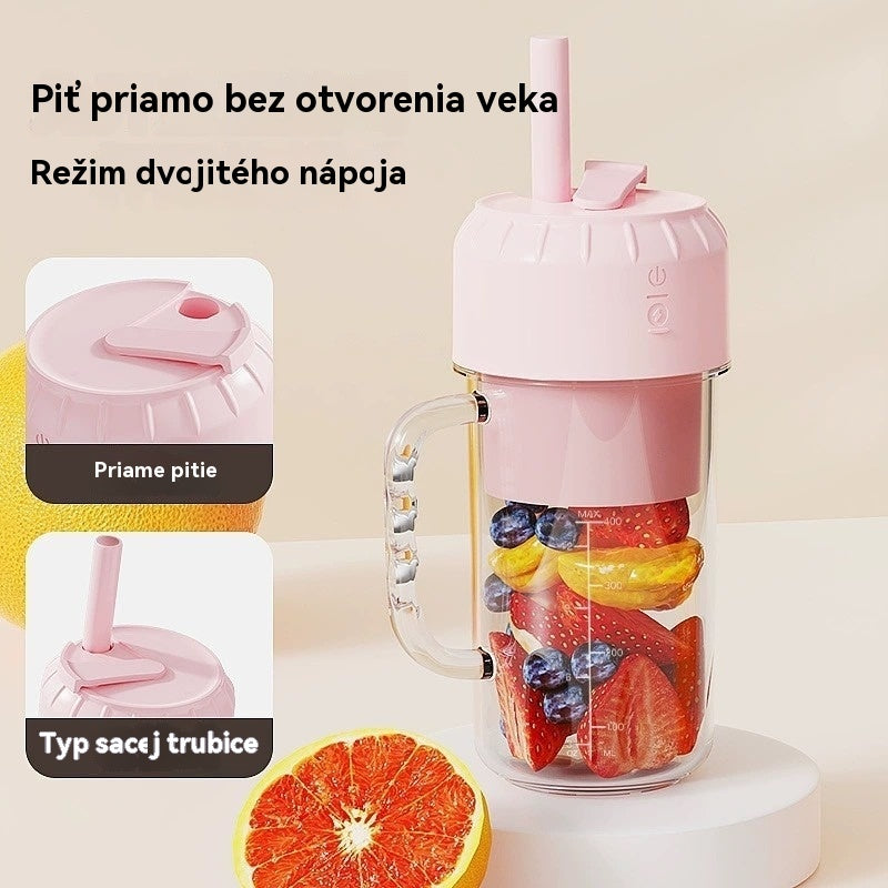 ✨🍎🍹【400ml】Prenosný odšťavovač - Vezmite si ho kamkoľvek so sebou a vychutnajte si čerstvé, zdravé ovocné a zeleninové šťavy kedykoľvek.