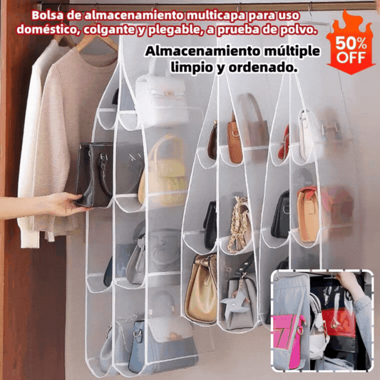 🔥Compra 1 y llévate 1 gratis🔥Bolsa de almacenamiento multicapa para uso doméstico, colgante y plegable, a prueba de polvo😍