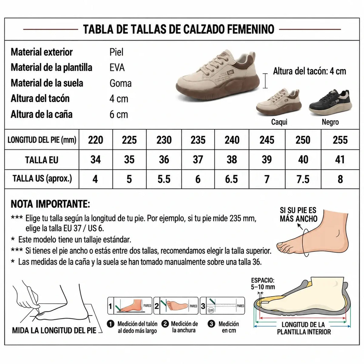 🏆👟【35-40】Zapatillas casuales modernas con suela gruesa, Modelo 2026