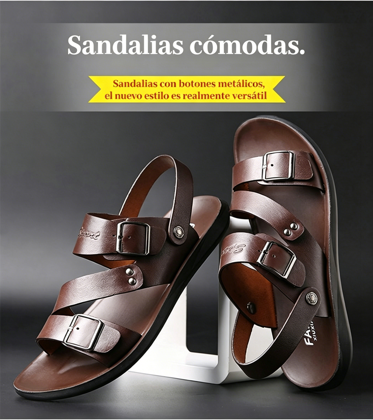 🔥[50% de precio]🔥[39-48] 👟 Nuevas sandalias de verano para hombre, hechas con una gran área de suave cuero genuino.