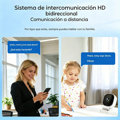 Cámara de alta definición con sistema de monitoreo inteligente del hogar mediante WiFi inalámbrico remoto, visión nocturna infrarroja, intercomunicador bidireccional y cámara de alta definición.