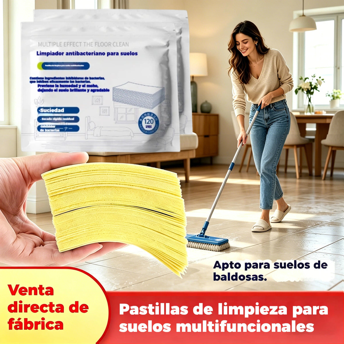 🧹 Pastillas limpiadoras multiusos concentradas – Pack de 240 unidades | Compra 1 y llévate 1 GRATIS