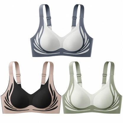 🥰 49% de descuento【Pack de 3】Sujetador femenino sin aros, diseño de una pieza ❤️【40-85 kg】