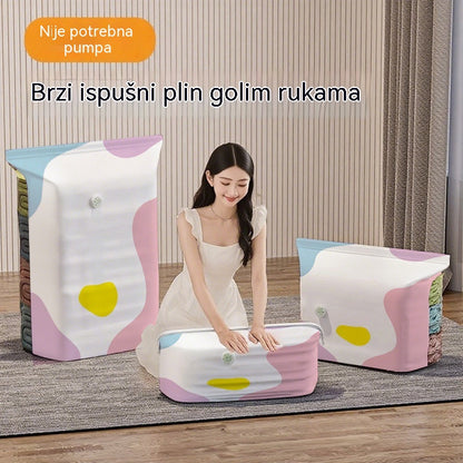 🧳【Ojačani set od 5 dijelova】💨 Samokompresirajuće vakuumske vrećice za pohranu, za višekratnu upotrebu