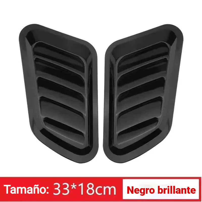 【2 pares 26 euro】Modificación del coche: rejillas de ventilación falsas, embellecedor del capó de fibra de carbono