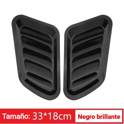 【2 pares 26 euro】Modificación del coche: rejillas de ventilación falsas, embellecedor del capó de fibra de carbono