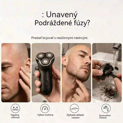 📢📢 50 % ZĽAVA! ⏰ Inteligentný elektrický holiaci strojček 2 v 1 pre holé hlavy a zastrihávač fúzov s digitálnym displejom