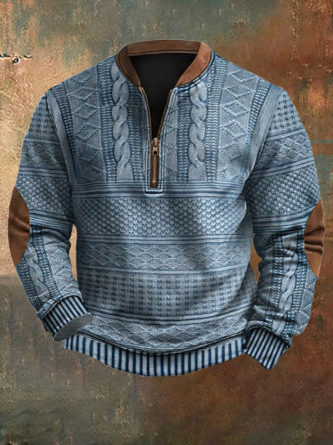【S-5XL】 Pánska polopriehľadná mikina na zips s novou jesennou a zimnou potlačou 3855349