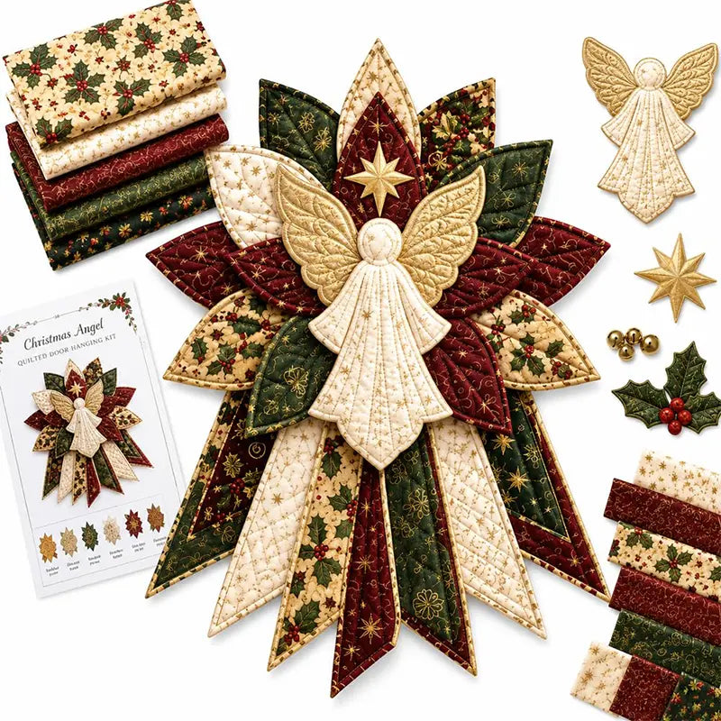 🎇🎄Kit de costura para colgar en la puerta con diseño navideño acolchado (7 diseños)
