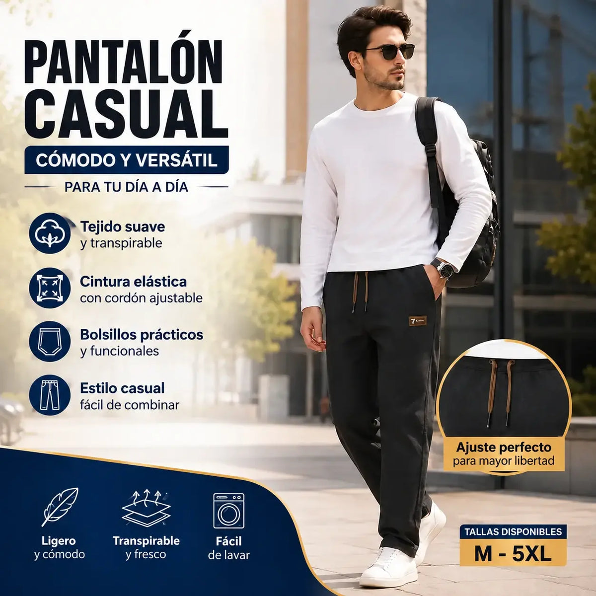 🔥🔥【Oferta especial】Pantalones casuales para hombre, cómodos y de buena calidad