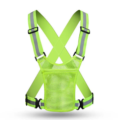 Compra uno y llévate otro gratis🔥【2 piezas】Chaleco reflectante de alta visibilidad, ajustable, con bolsillos, equipamiento seguro para correr.