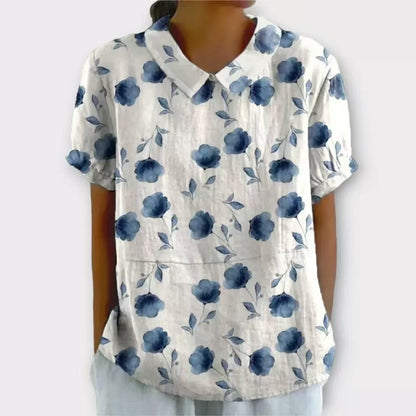 👚【S-5XL】Camisa informal estampada de tallas grandes para mujer, colección 2026