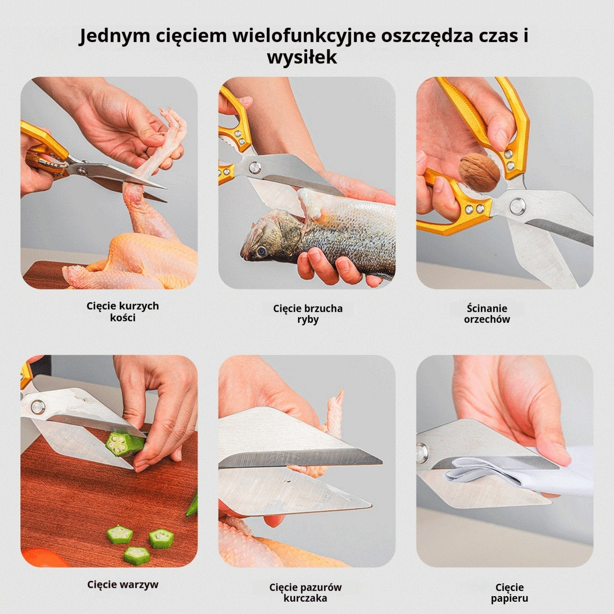 🔥Oferta ograniczona czasowo🔥 Wielofunkcyjne, wytrzymałe i ostre nożyczki kuchenne
