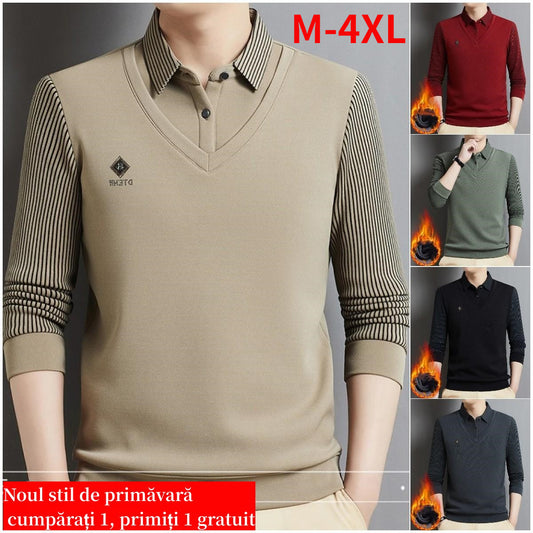🔥🔥【M-4XL】Pánsky prémiový kašmírový dvojdielny komplet termo top všetko v jednom   3746995