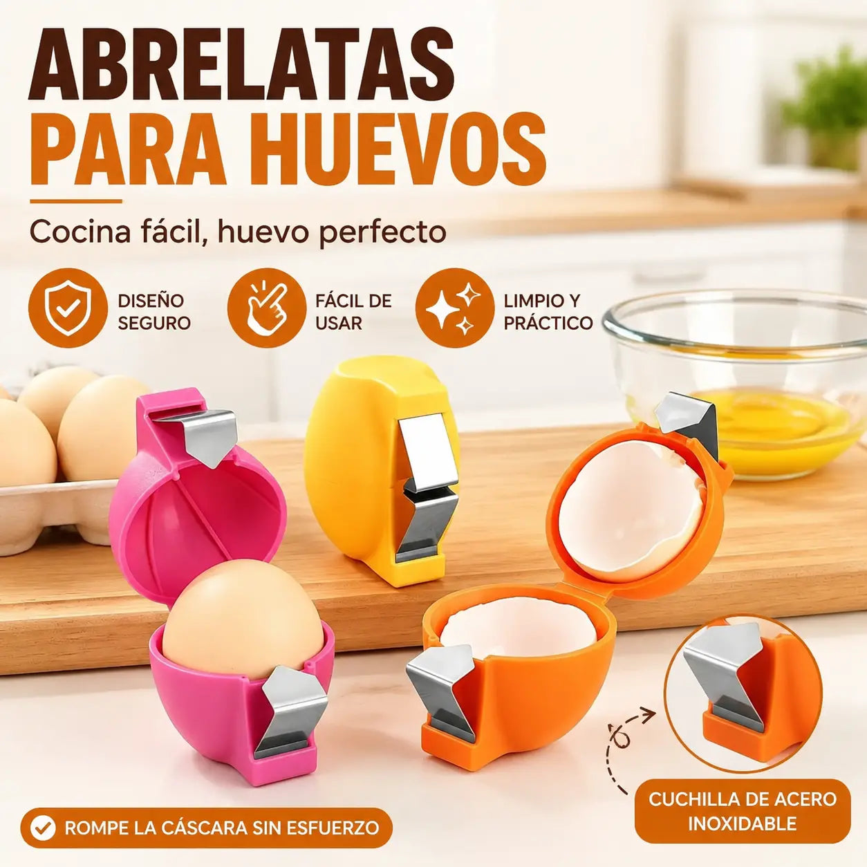 🔥Compra 1 y llévate 2 gratis🥚 Abrehuevos