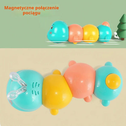 🐛Zabawek dla niemowląt w kształcie gąsienicy, poruszający się i emitujący światło