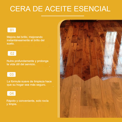 Spray de pulido de madera con cera de abejas 120ML (incluye esponja + toalla) para el cuidado de los muebles, la prevención de grietas y la protección del color.
