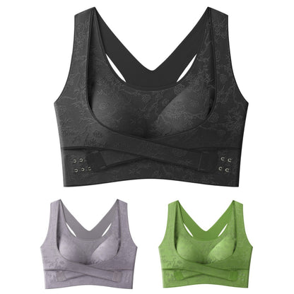 【3-dielna sada】 Športová podprsenka na pilates, podprsenka krížového štýlu na zdvíhanie a tvarovanie svalov