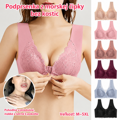 ✨【3 kusy】Podprsenka pre väčšie veľkosti s prackou vpredu, sexi, bez kostíc, krásna spodná bielizeň s odhaleným chrbtom