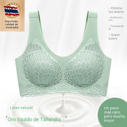 🔥👙【Conjunto de 3 piezas】🔥(40-100KG)Sujetador tailandés 4.0 de látex, cómodo, sin aros y sin costuras