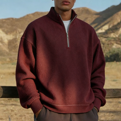 🔥 【S-5XL】Pohodlný pánsky sveter s polovičným zipsom na každý deň