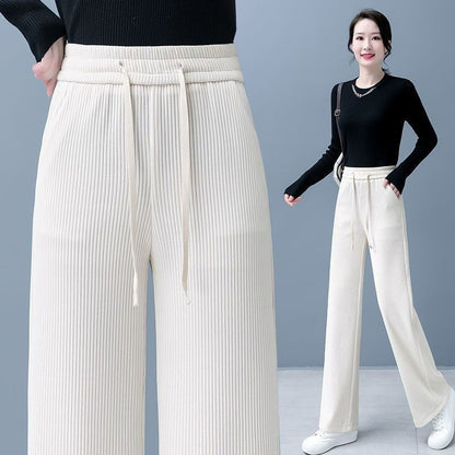 🔥【M-3XL】【40-110KG】👖Nové dámské elastické volné kalhoty