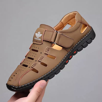 🔥【38-44】Zapatos casuales transpirables y huecos para hombre, suela suave, verano 2025