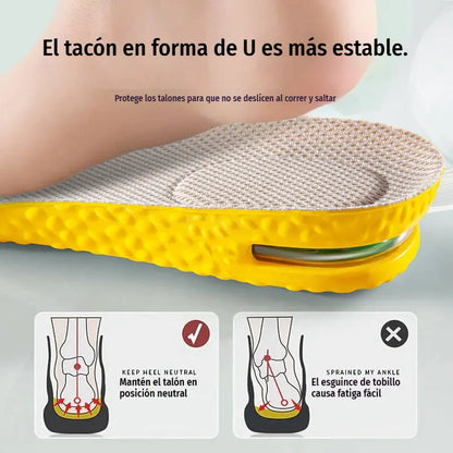 💥【Compra uno y llévate otro gratis】2 pares por 28 euros 👟Plantillas cómodas con cojín de aire y efecto de aumento de estatura 📈