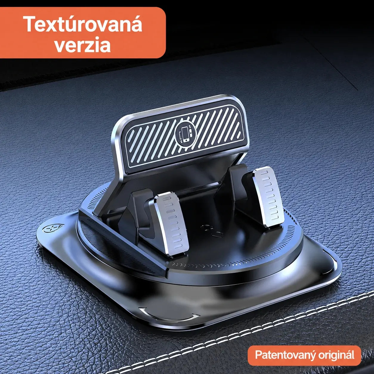 🚗 Držiak na mobil 2 v 1 do auta, otočný o 360° a protišmykový