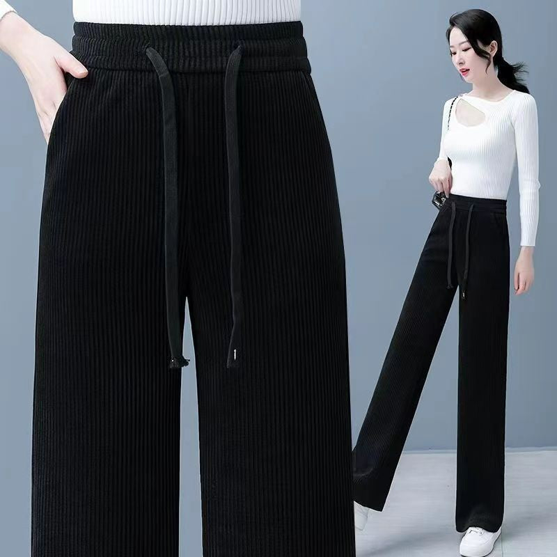 🔥【M-3XL】【40-110KG】👖Nové dámské elastické volné kalhoty