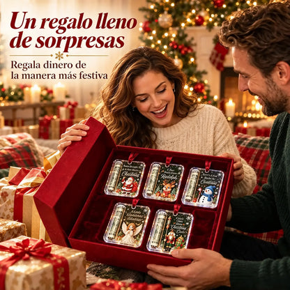 🎄 Adorno navideño para regalar dinero ✨ Un adorno para el árbol de Navidad que oculta billetes: un regalo navideño creativo y sorprendente.