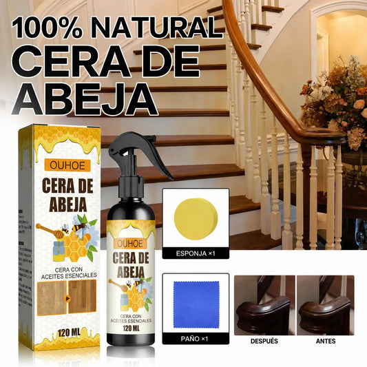[Compra 1 y llévate 1 gratis] 🔥Spray de cera de abeja natural micromolecular para el cuidado de muebles, mantenimiento y pulido de suelos.