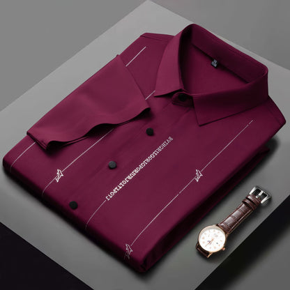 【M-4XL】Nové módne a pohodlné krátke rukávy pre mužov, super elastické, proti vráskam, nie je potrebné žehliť. 3715492