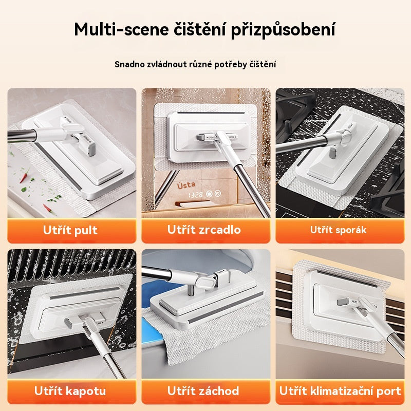 💦Multifunkční mop s klipem na hadřík, nový mop do domácnosti, který nevyžaduje mytí✅