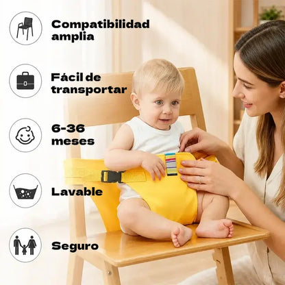 👶✨Cinturón de Seguridad Portátil para Trona de Bebé | Arnés Universal para Silla de Comida Infantil | Ideal para Viajes y Salidas con Niños
