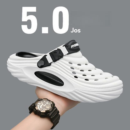 🏖️👟 Pantuflas de verano para hombre, Tallas 36-45. Suela Suave y Transpirable, Tira Trasera Abatible (Doble Uso)